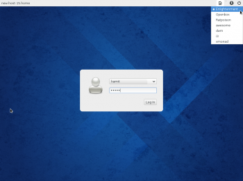 Fedora 20 E17 login screen