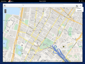 Fedora 20 GNOME 3 Maps