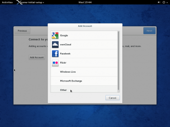 Fedora 20 GNOME 3 Welcome app