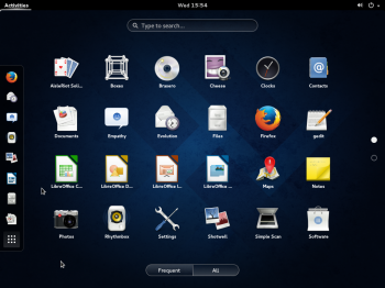 Fedora 20 GNOME 3 app view