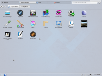 Fedora 20 KDE Homerun menu