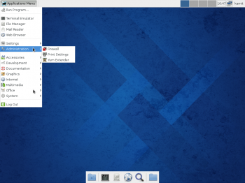 Fedora 20 Xfce menu