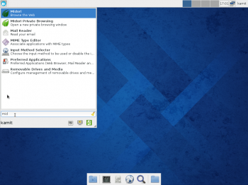 Fedora 20 Xfce Whisker menu search