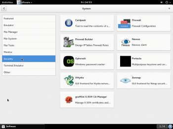 GNOME Software categories