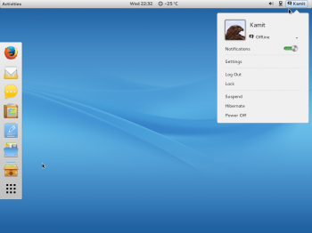 GNOME 3 on ROSA Desktop Fresh R2