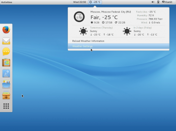 GNOME 3 on ROSA Desktop Fresh R2