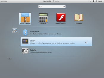 GNOME 3 on ROSA Desktop Fresh R2