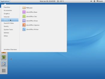 GNOME 3 on ROSA Desktop Fresh R2