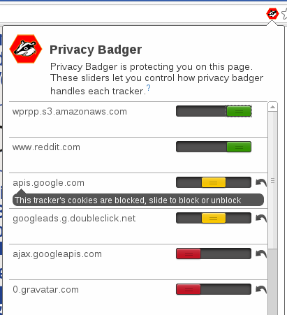 Privacy Badger states