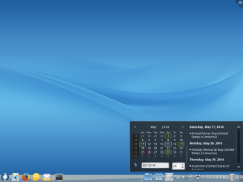 ROSA Desktop Fresh KDE panel calendar