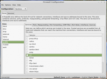 Firewall-config Linux Mint 17 Cinnamon
