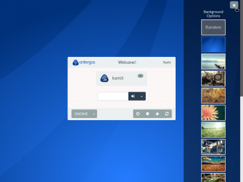 Antergos GNOME 3 Login background