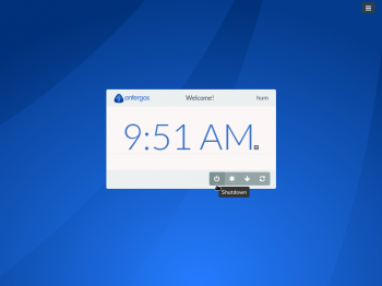 Antergos GNOME 3 Login