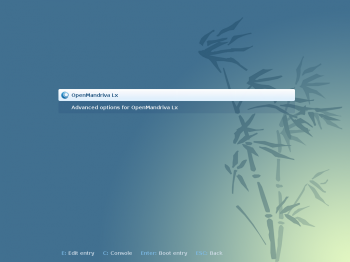 OpenMandriva Lx 2014 GRUB menu