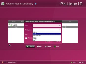 YALI manual disk setup