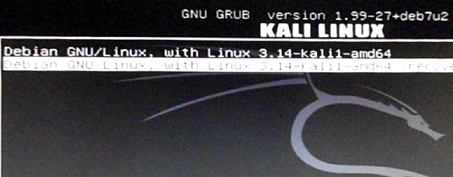 Kali linux настройка grub