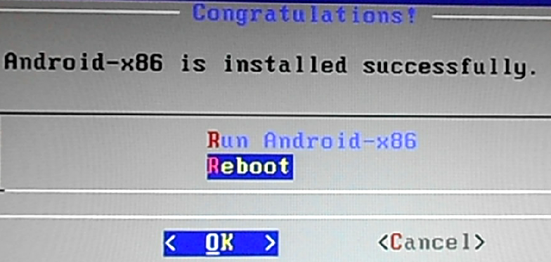 Reboot Android-x86