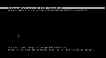 Fedora 21 GRUB