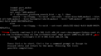 Fedora 21 edit GRUB
