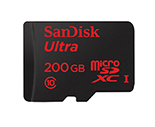 200 GB SanDisk Ultra micro SDXC card