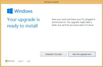 Install Windows 10 upgrade