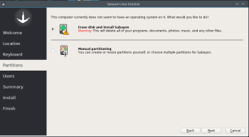 Calamares partition methods