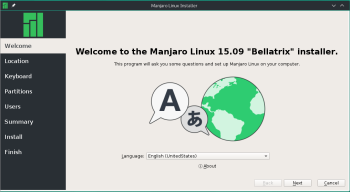 Calamares system installer Manjaro