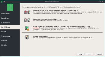 Calamares partition methods