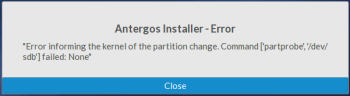 Antergos Cnchi Error