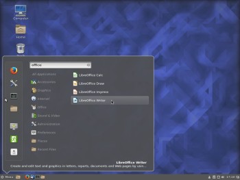 Fedora 23 Cinnamon Desktop