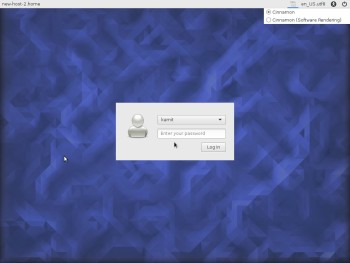 Fedora 23 Cinnamon Login