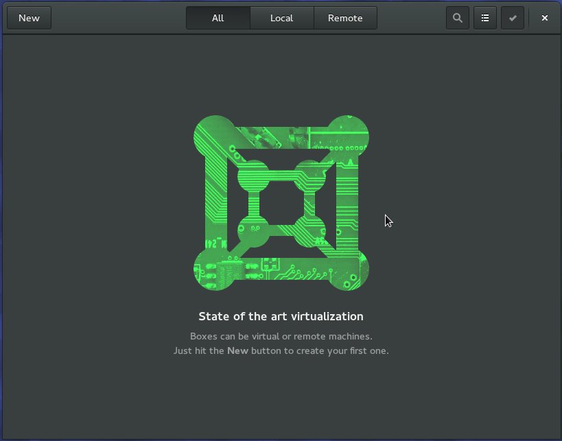 Fedora 23 GNOME Boxes