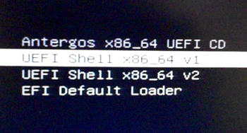 Anteros UEFI Boot options