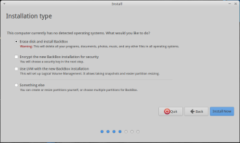 BackBox 4.4 Graphical Installer