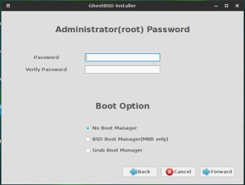 GhostBSD 10.1 boot loaders