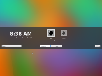 Kubuntu 15.10 login