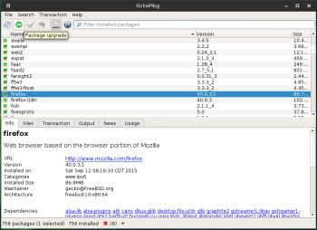 GhostBSD 10.1 OctoPkg package manager