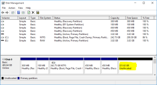 Windows 10 partitions