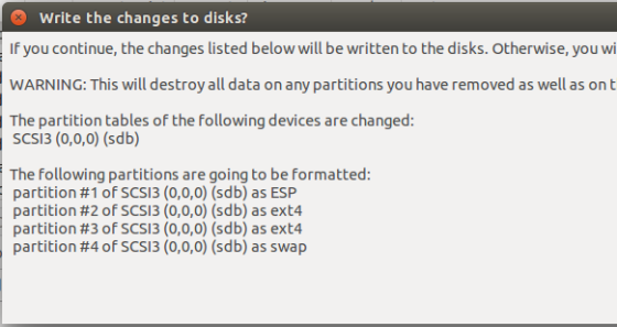 formatting partitions Ubuntu 15.10