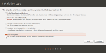 ubuntu 15.10 Something else option