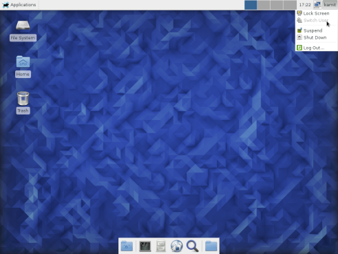 Fedora 23 Xfce desktop