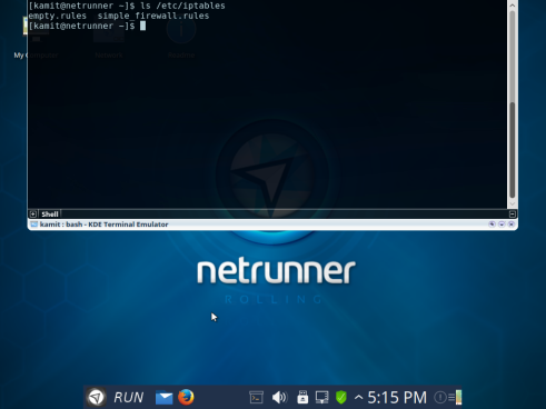 Netrunner Rolling 2015.11 terminal emulator