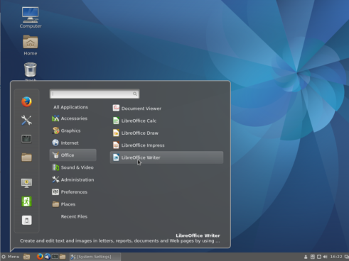 Fedora 25 Cinnamon LibreOffice