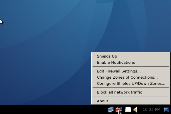 Firewall-applet Fedora 25 LXQt