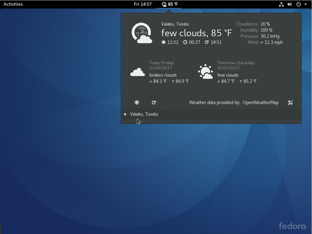 Installing GNOME Shell extensions using the Fedora package manager ...