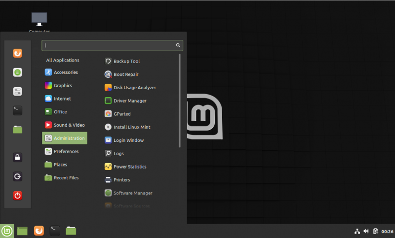 Linux Mint Cinnamon desktop