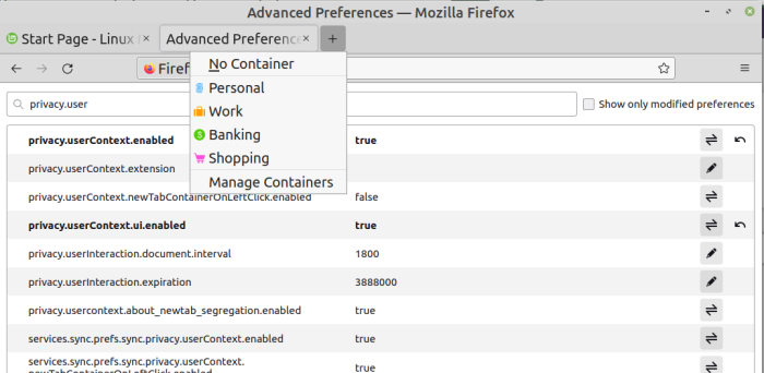 Firefox Containers