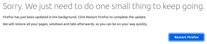 Firefox auto update prompt