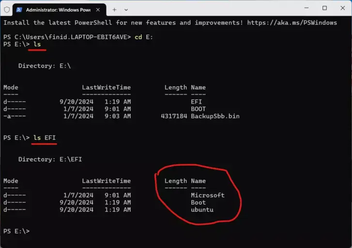 windows 11 Boot EFI partition