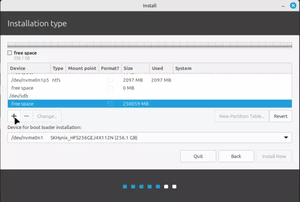 Linux Mint 22 EFI partition